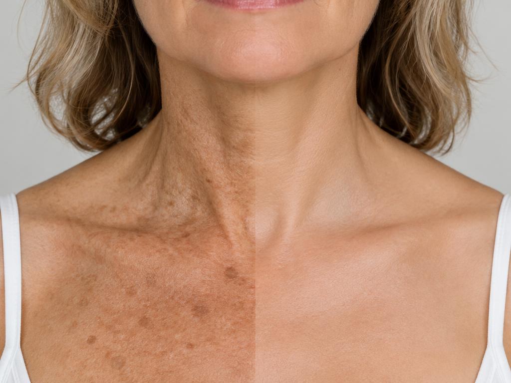 Uneven vs even skin tone